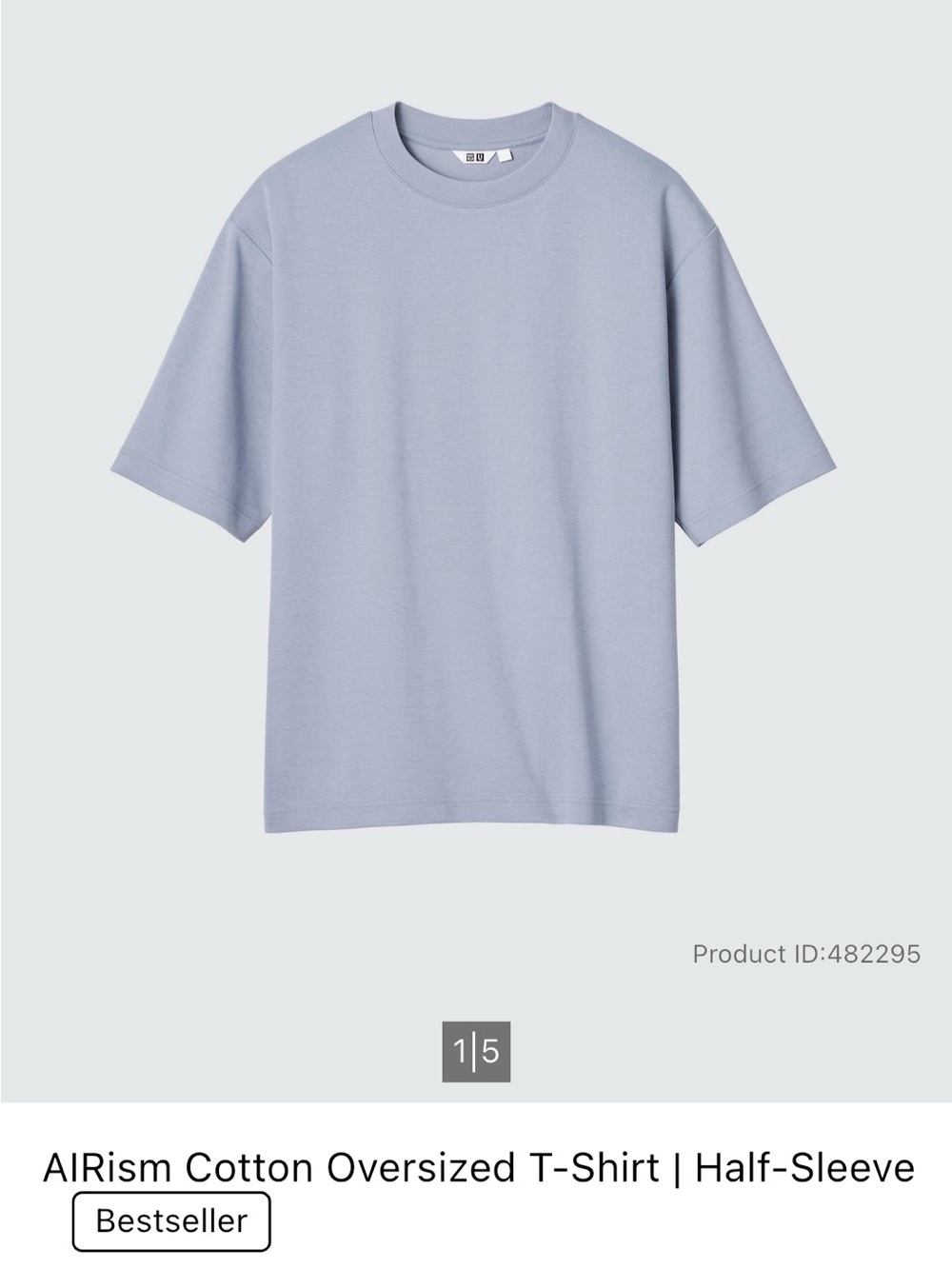 Uniqlo AlRism Men's Short-Sleeve Crewneck T-Shirt blue